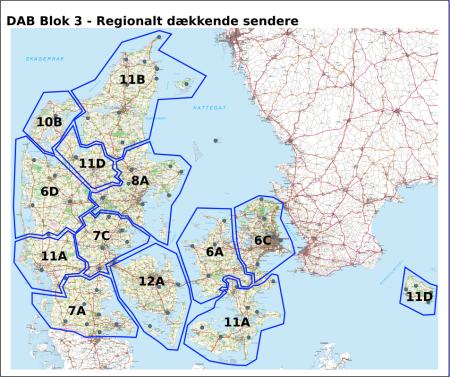 DAB Blok 3 - Regional opdeling DK